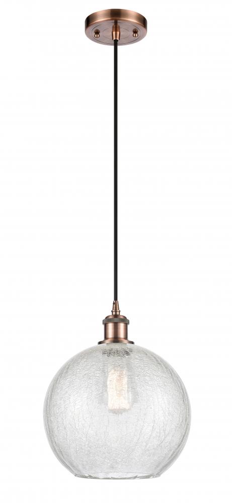 Athens - 1 Light - 10 inch - Antique Copper - Cord hung - Mini Pendant