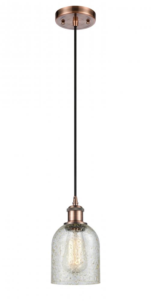 Caledonia - 1 Light - 5 inch - Antique Copper - Cord hung - Mini Pendant