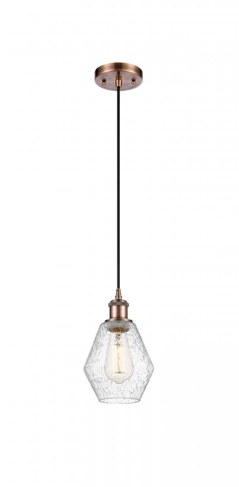 Cindyrella - 1 Light - 6 inch - Antique Copper - Cord hung - Mini Pendant