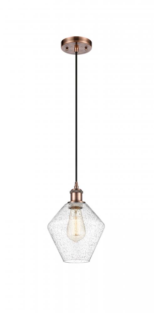 Cindyrella - 1 Light - 8 inch - Antique Copper - Cord hung - Mini Pendant