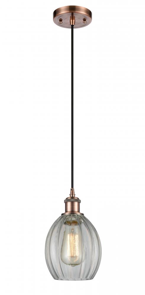 Eaton - 1 Light - 6 inch - Antique Copper - Cord hung - Mini Pendant