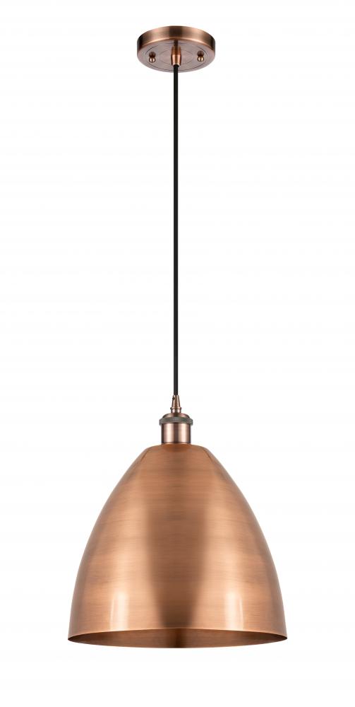 Bristol - 1 Light - 12 inch - Antique Copper - Cord hung - Mini Pendant