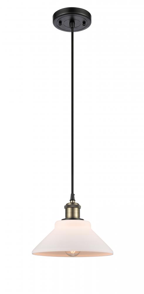 Orwell - 1 Light - 8 inch - Black Antique Brass - Cord hung - Mini Pendant