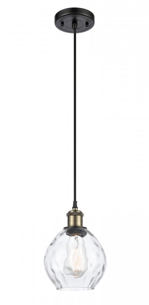 Waverly - 1 Light - 6 inch - Black Antique Brass - Cord hung - Mini Pendant