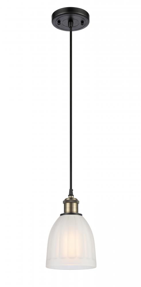 Brookfield - 1 Light - 6 inch - Black Antique Brass - Cord hung - Mini Pendant