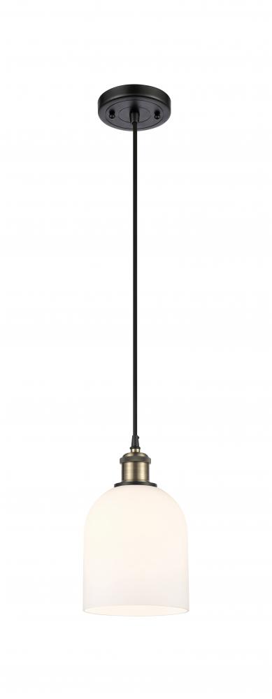 Bella - 1 Light - 6 inch - Black Antique Brass - Cord hung - Mini Pendant