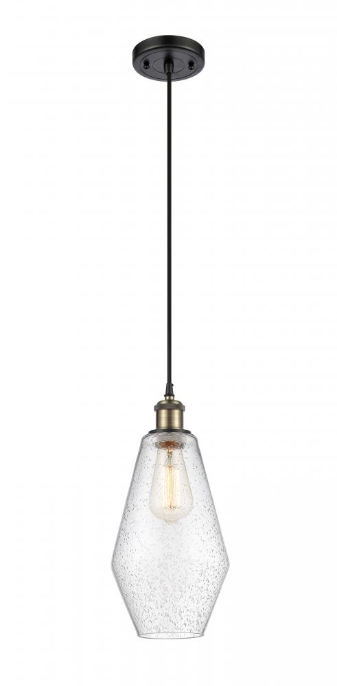 Cindyrella - 1 Light - 7 inch - Black Antique Brass - Cord hung - Mini Pendant