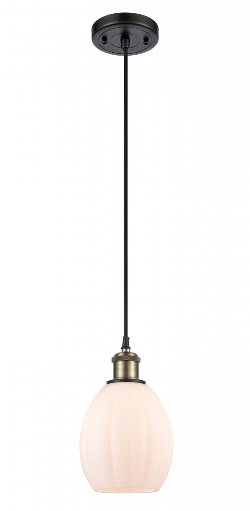Eaton - 1 Light - 6 inch - Black Antique Brass - Cord hung - Mini Pendant