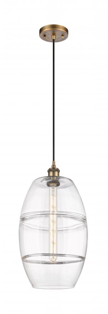 Vaz - 1 Light - 10 inch - Brushed Brass - Cord hung - Mini Pendant