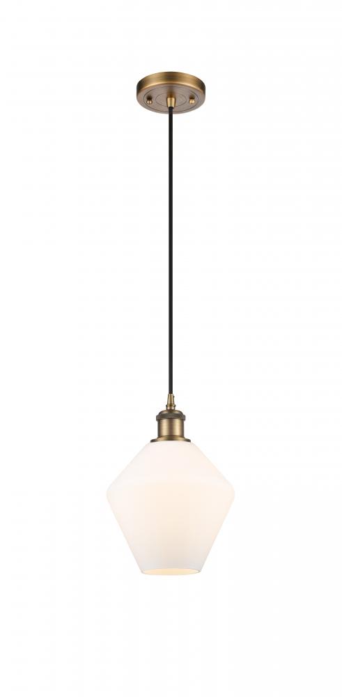 Cindyrella - 1 Light - 8 inch - Brushed Brass - Cord hung - Mini Pendant