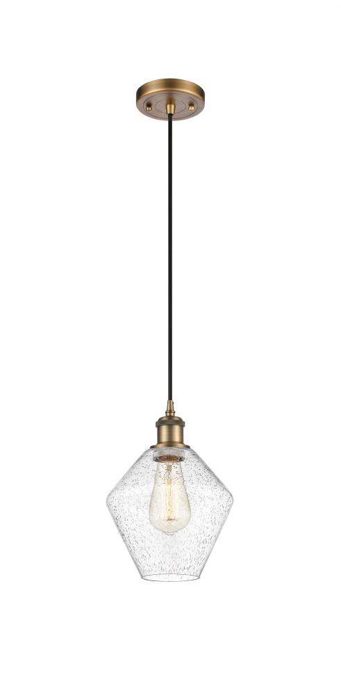 Cindyrella - 1 Light - 8 inch - Brushed Brass - Cord hung - Mini Pendant