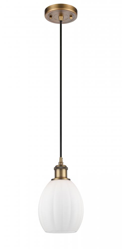 Eaton - 1 Light - 6 inch - Brushed Brass - Cord hung - Mini Pendant
