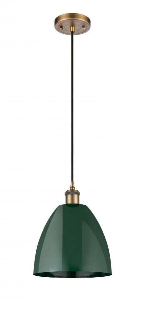 Plymouth - 1 Light - 9 inch - Brushed Brass - Cord hung - Mini Pendant