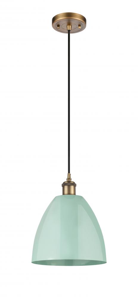 Plymouth - 1 Light - 9 inch - Brushed Brass - Cord hung - Mini Pendant