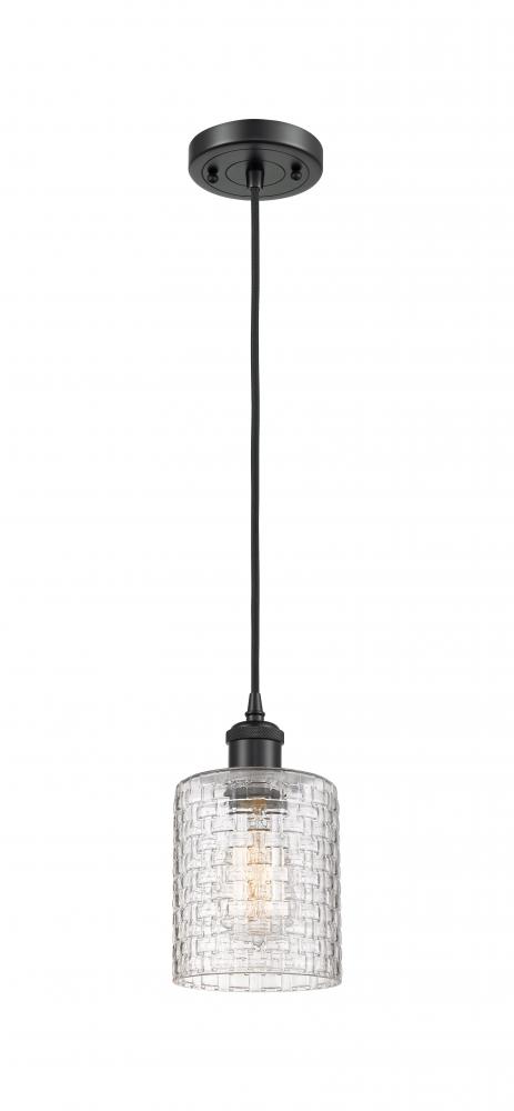 Cobbleskill - 1 Light - 5 inch - Matte Black - Cord hung - Mini Pendant