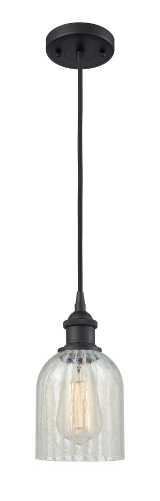 Caledonia - 1 Light - 5 inch - Matte Black - Cord hung - Mini Pendant