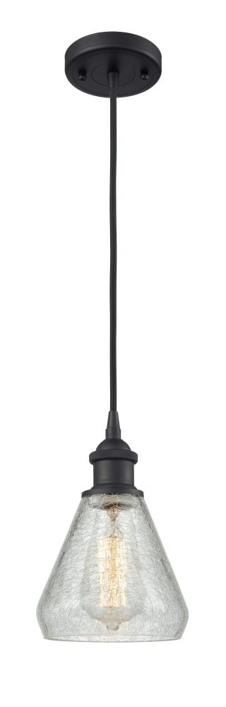 Conesus - 1 Light - 6 inch - Matte Black - Cord hung - Mini Pendant