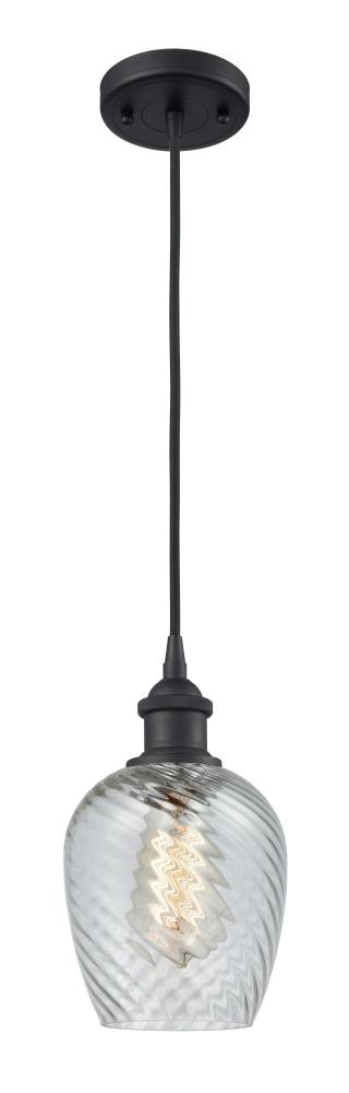 Salina - 1 Light - 6 inch - Matte Black - Cord hung - Mini Pendant