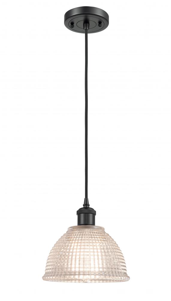 Arietta - 1 Light - 8 inch - Matte Black - Cord hung - Mini Pendant