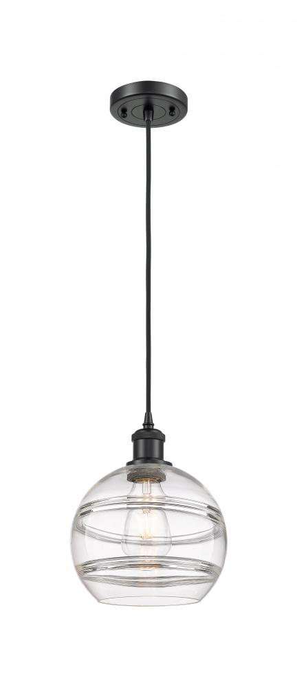 Rochester - 1 Light - 8 inch - Matte Black - Cord hung - Mini Pendant