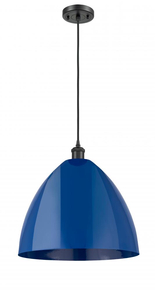 Plymouth - 1 Light - 16 inch - Matte Black - Cord hung - Mini Pendant