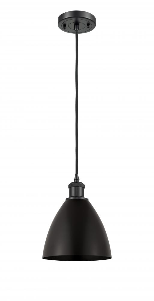 Bristol - 1 Light - 8 inch - Matte Black - Cord hung - Mini Pendant