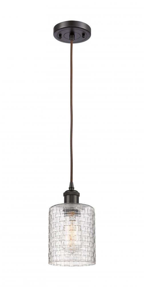Cobbleskill - 1 Light - 5 inch - Oil Rubbed Bronze - Cord hung - Mini Pendant