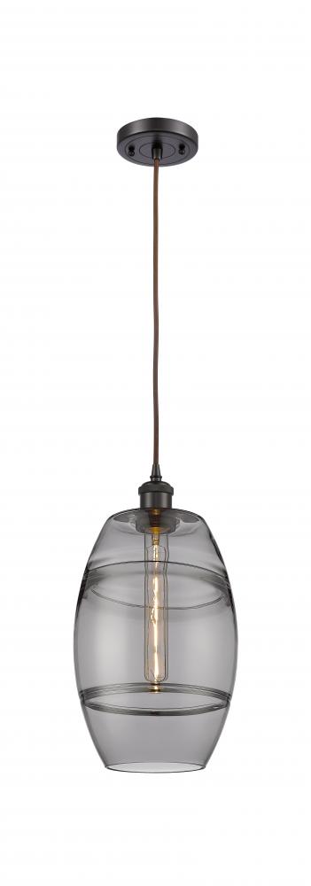 Vaz - 1 Light - 8 inch - Oil Rubbed Bronze - Cord hung - Mini Pendant