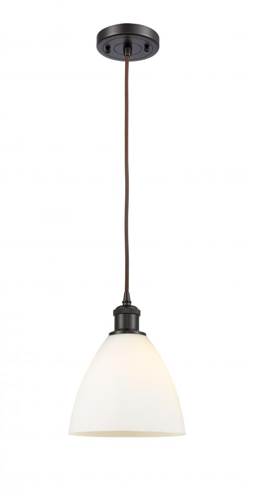 Bristol - 1 Light - 8 inch - Oil Rubbed Bronze - Cord hung - Mini Pendant