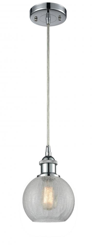 Athens - 1 Light - 8 inch - Polished Chrome - Cord hung - Mini Pendant