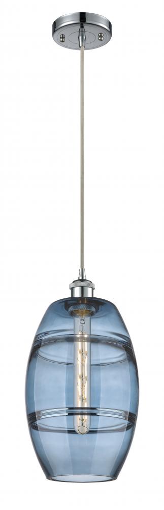 Vaz - 1 Light - 8 inch - Polished Chrome - Cord hung - Mini Pendant