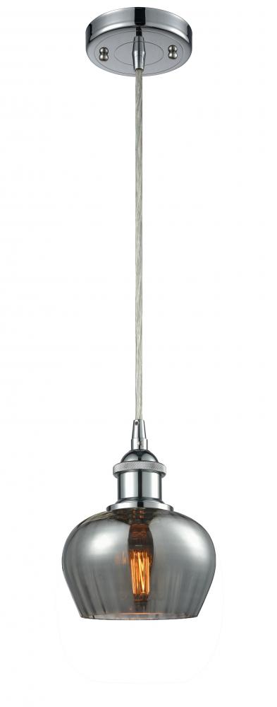 Fenton - 1 Light - 7 inch - Polished Chrome - Cord hung - Mini Pendant