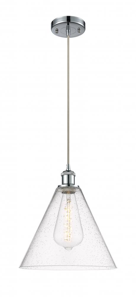 Berkshire - 1 Light - 12 inch - Polished Chrome - Cord hung - Mini Pendant