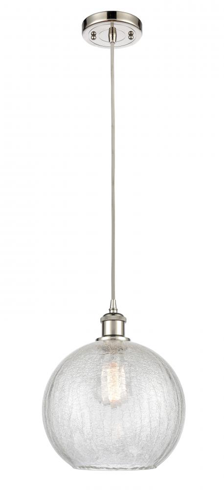 Athens - 1 Light - 10 inch - Polished Nickel - Cord hung - Mini Pendant