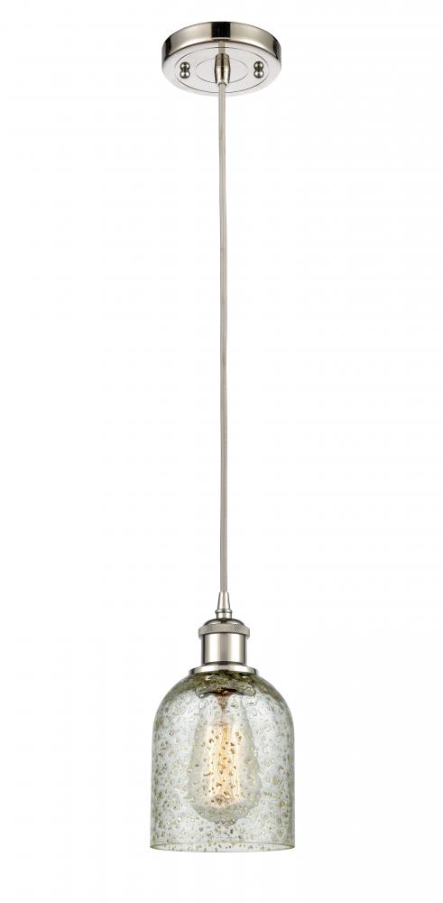 Caledonia - 1 Light - 5 inch - Polished Nickel - Cord hung - Mini Pendant