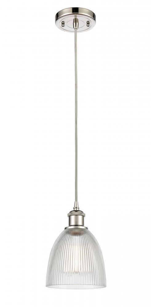 Castile - 1 Light - 6 inch - Polished Nickel - Cord hung - Mini Pendant