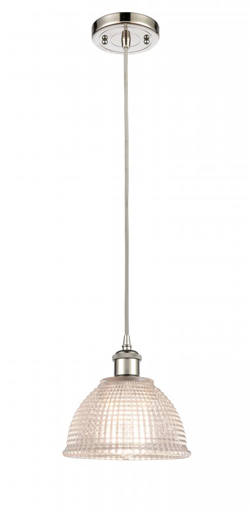 Arietta - 1 Light - 8 inch - Polished Nickel - Cord hung - Mini Pendant