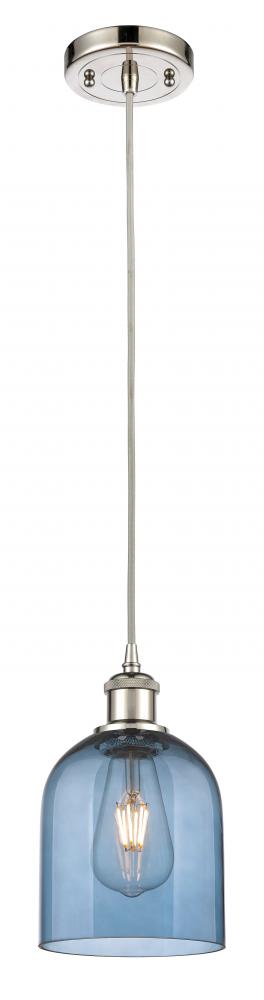 Bella - 1 Light - 6 inch - Polished Nickel - Cord hung - Mini Pendant