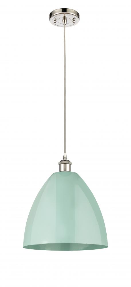 Plymouth - 1 Light - 12 inch - Polished Nickel - Cord hung - Mini Pendant