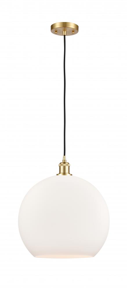 Athens - 1 Light - 14 inch - Satin Gold - Cord hung - Pendant