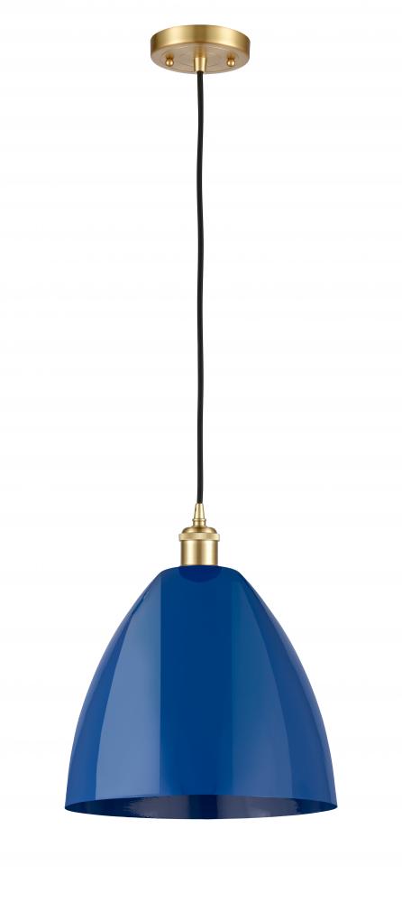 Plymouth - 1 Light - 12 inch - Satin Gold - Cord hung - Mini Pendant