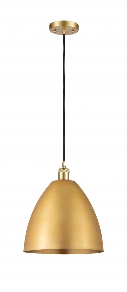 Bristol - 1 Light - 12 inch - Satin Gold - Cord hung - Mini Pendant