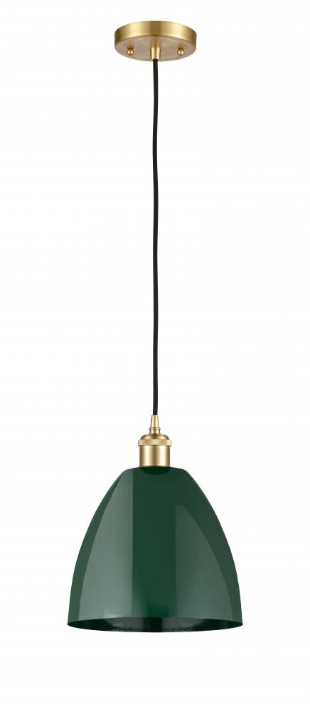 Plymouth - 1 Light - 9 inch - Satin Gold - Cord hung - Mini Pendant