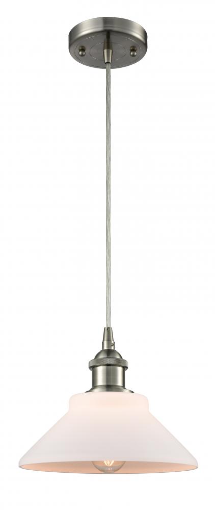 Orwell - 1 Light - 8 inch - Brushed Satin Nickel - Cord hung - Mini Pendant