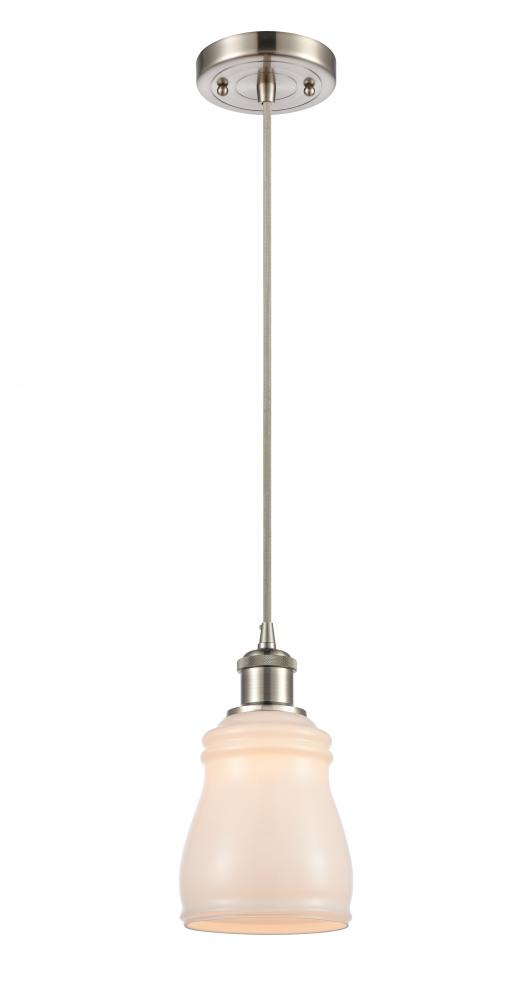 Ellery - 1 Light - 5 inch - Brushed Satin Nickel - Cord hung - Mini Pendant