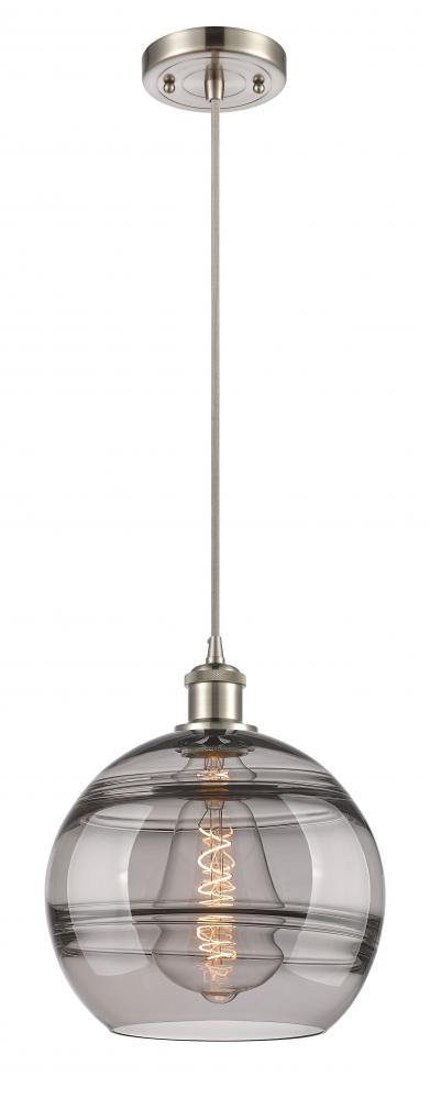 Rochester - 1 Light - 10 inch - Brushed Satin Nickel - Cord hung - Mini Pendant