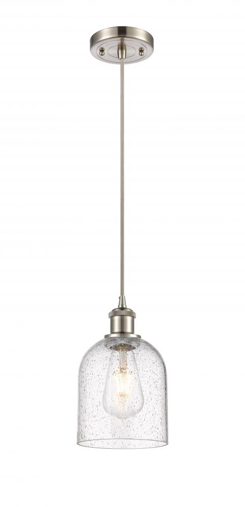 Bella - 1 Light - 6 inch - Brushed Satin Nickel - Cord hung - Mini Pendant