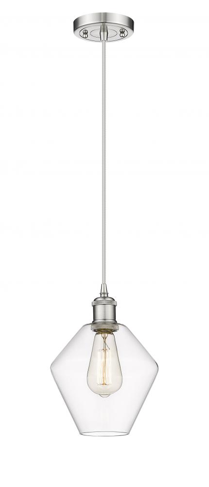 Cindyrella - 1 Light - 8 inch - Brushed Satin Nickel - Cord hung - Mini Pendant