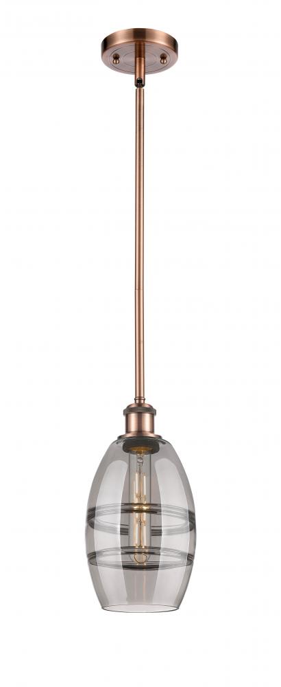 Vaz - 1 Light - 6 inch - Antique Copper - Mini Pendant