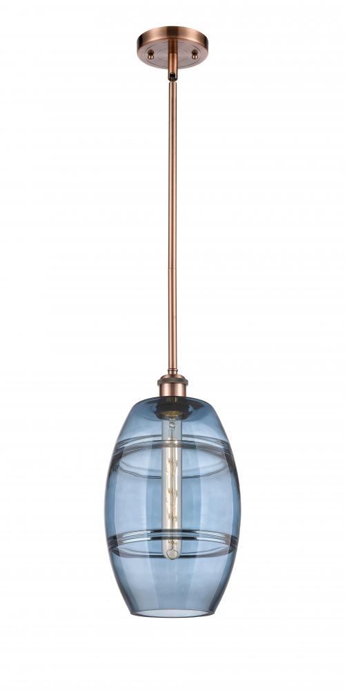 Vaz - 1 Light - 8 inch - Antique Copper - Mini Pendant